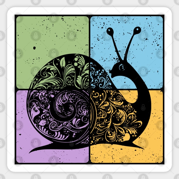 Snail Silhouette Nature-Inspired Minimalist Art Sticker by TuncGK